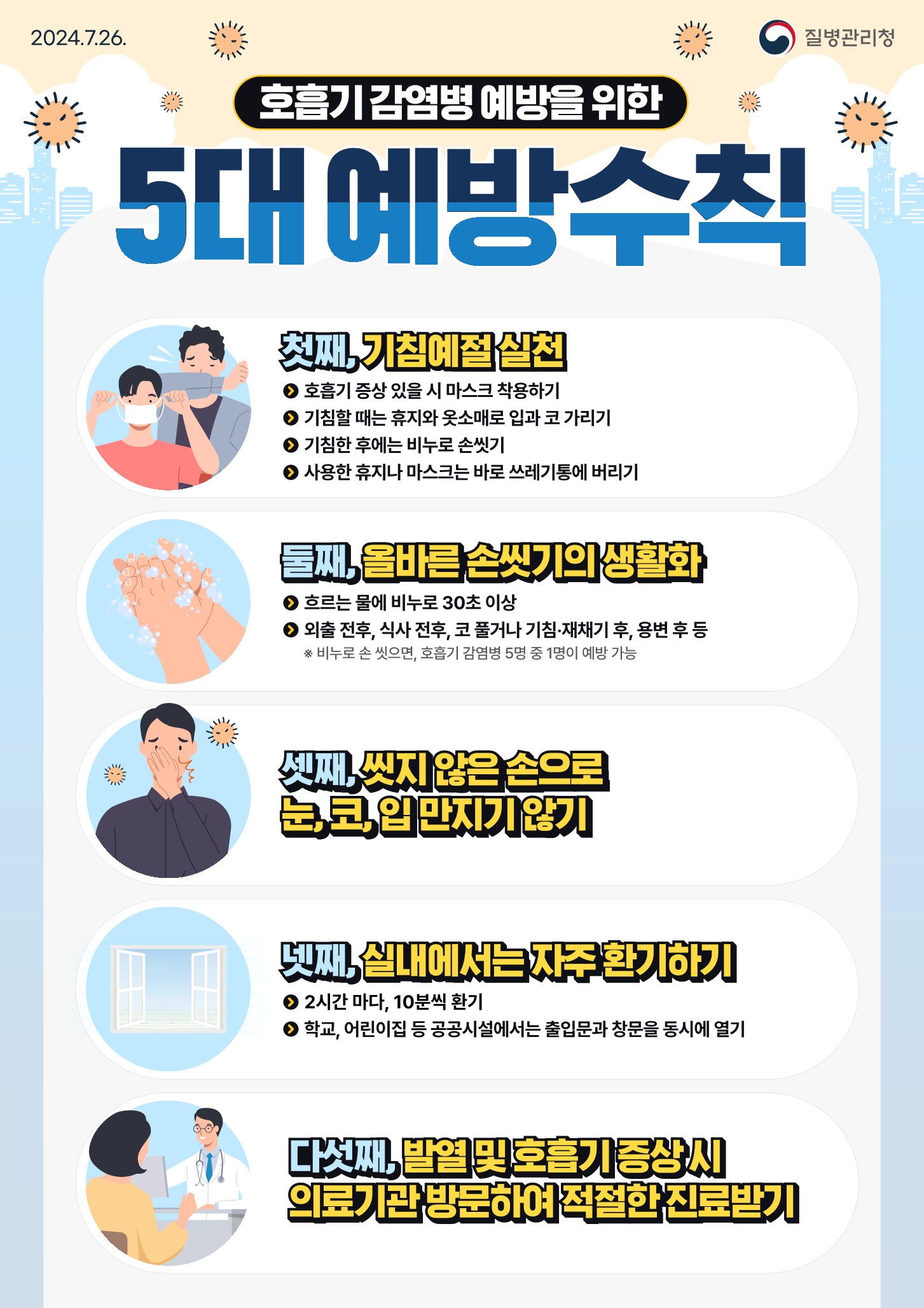 2024.7.26. 호흡기 감염병 예방을 위한
